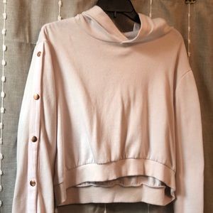Pink crop hoodie